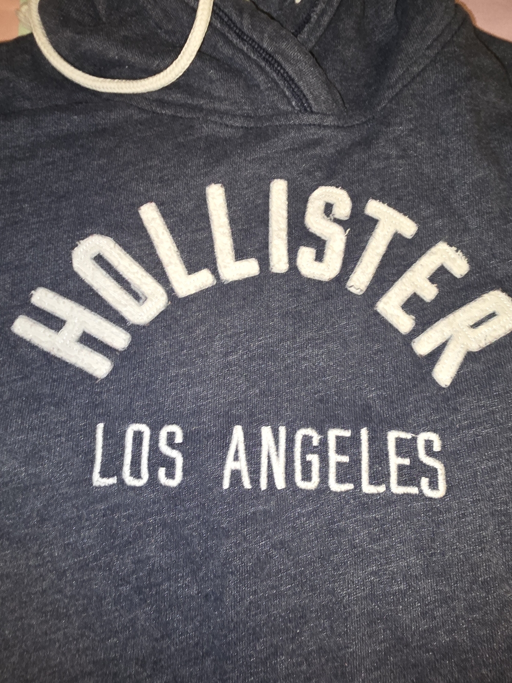 Hollister Gray Pullover Hoodie with White Logo - Picture 3 of 4